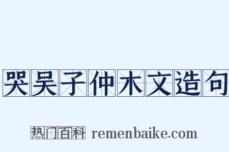 哭吴子仲木文造句是什么意思的图片